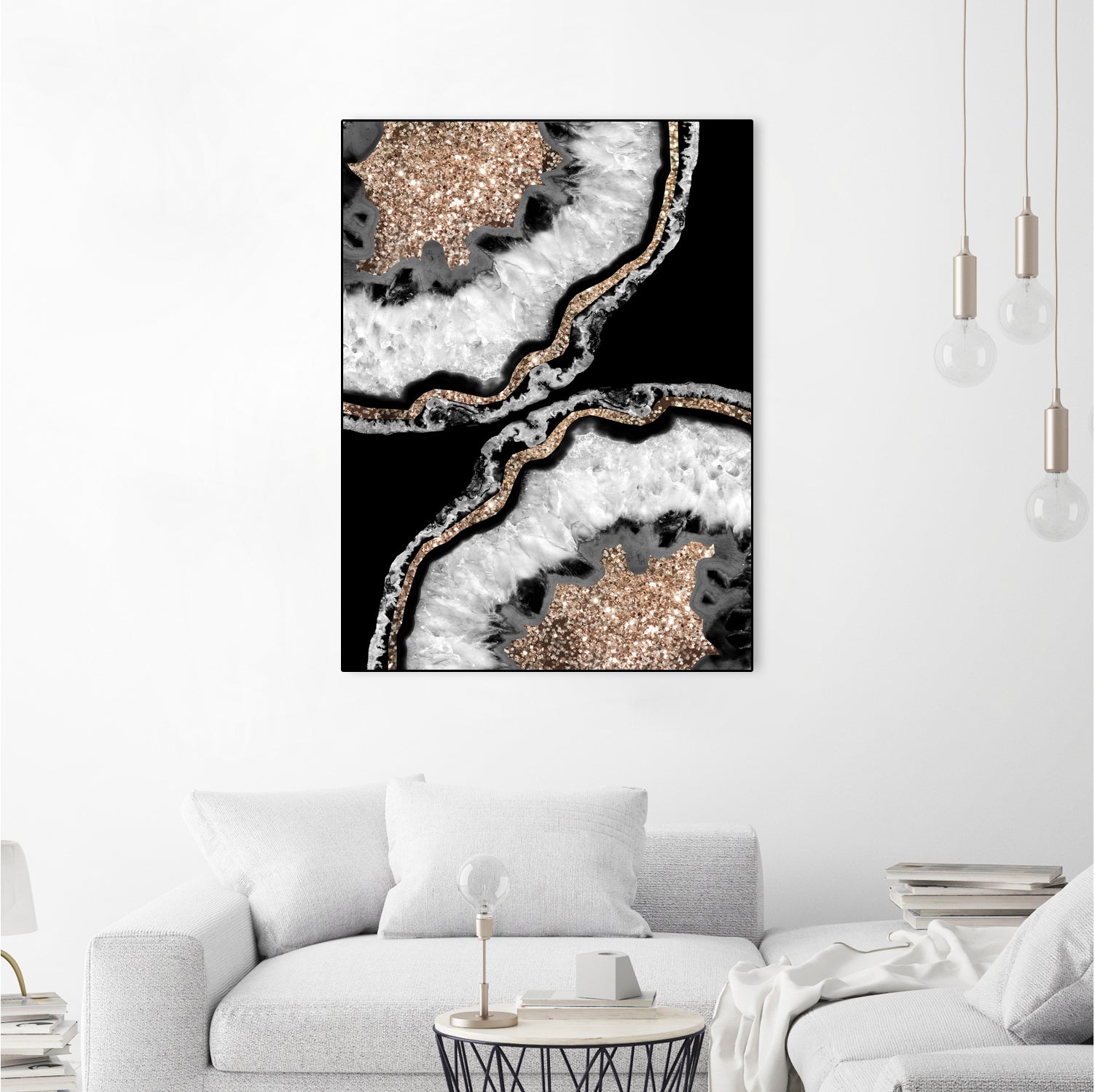 Yin Yang Agate Glitter Glam #8 #gem #decor #art by Anita & Bella Jantz on GIANT ART - black photo illustration