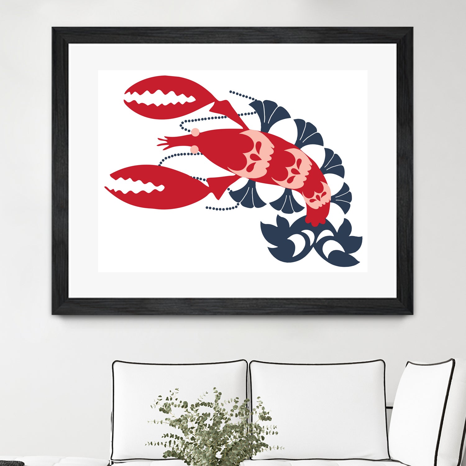 AMALFI LOBSTER CREAM by Thomas Fernez on GIANT ART - red digital drawing