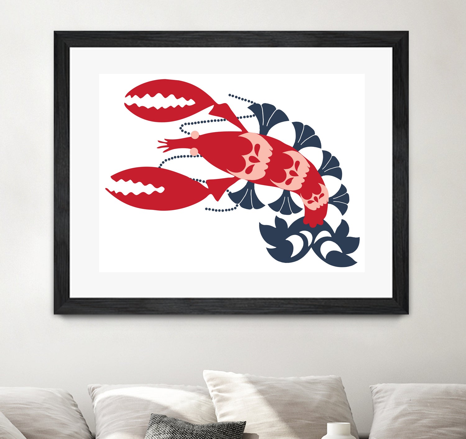 AMALFI LOBSTER CREAM by Thomas Fernez on GIANT ART - red digital drawing