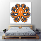 AMALFI OCTOPUS by Thomas Fernez on GIANT ART - orange digital drawing