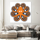 AMALFI OCTOPUS by Thomas Fernez on GIANT ART - orange digital drawing