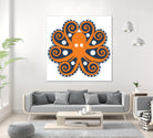 AMALFI OCTOPUS by Thomas Fernez on GIANT ART - orange digital drawing