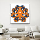 AMALFI OCTOPUS by Thomas Fernez on GIANT ART - orange digital drawing