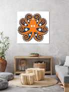 AMALFI OCTOPUS by Thomas Fernez on GIANT ART - orange digital drawing