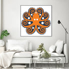 AMALFI OCTOPUS by Thomas Fernez on GIANT ART - orange digital drawing