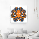 AMALFI OCTOPUS by Thomas Fernez on GIANT ART - orange digital drawing