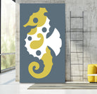 AMALFI SEAHORSE GREY by Thomas Fernez on GIANT ART - yellow digital drawing