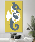 AMALFI SEAHORSE GOLD by Thomas Fernez on GIANT ART - gray character design