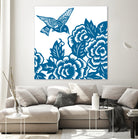 HUMMINGBIRD BLUE by Thomas Fernez on GIANT ART - blue digital drawing