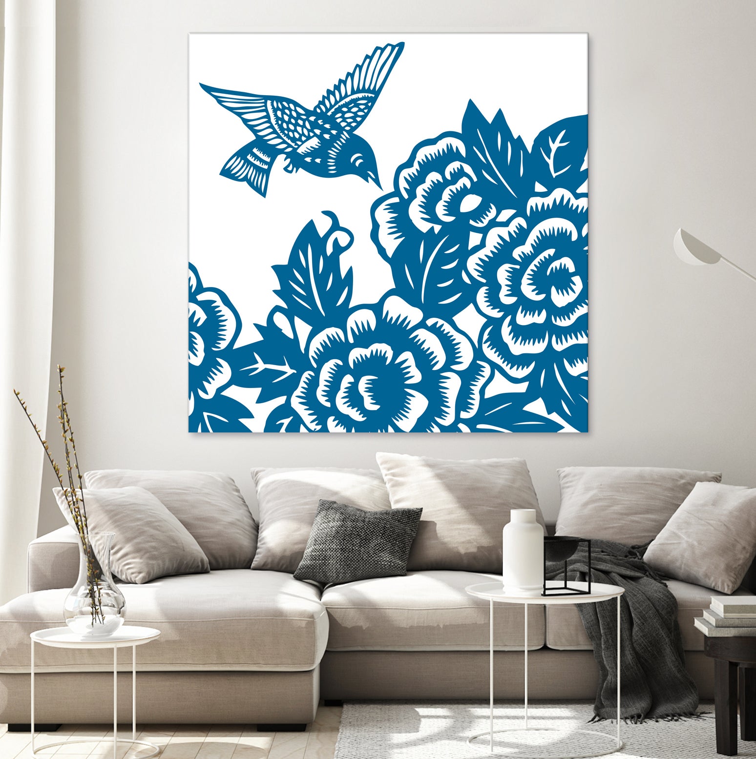 HUMMINGBIRD BLUE by Thomas Fernez on GIANT ART - blue digital drawing