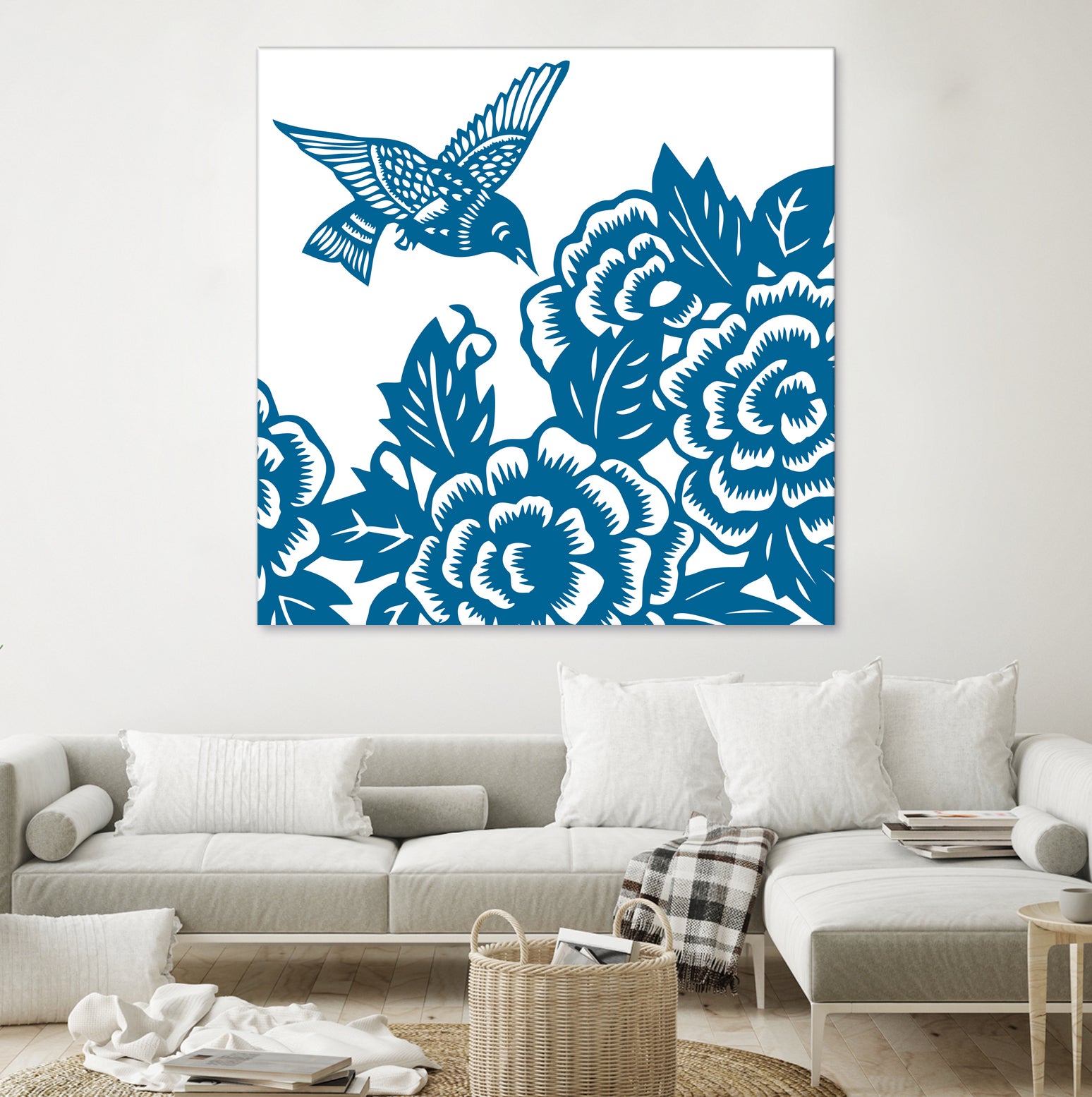 HUMMINGBIRD BLUE by Thomas Fernez on GIANT ART - blue digital drawing