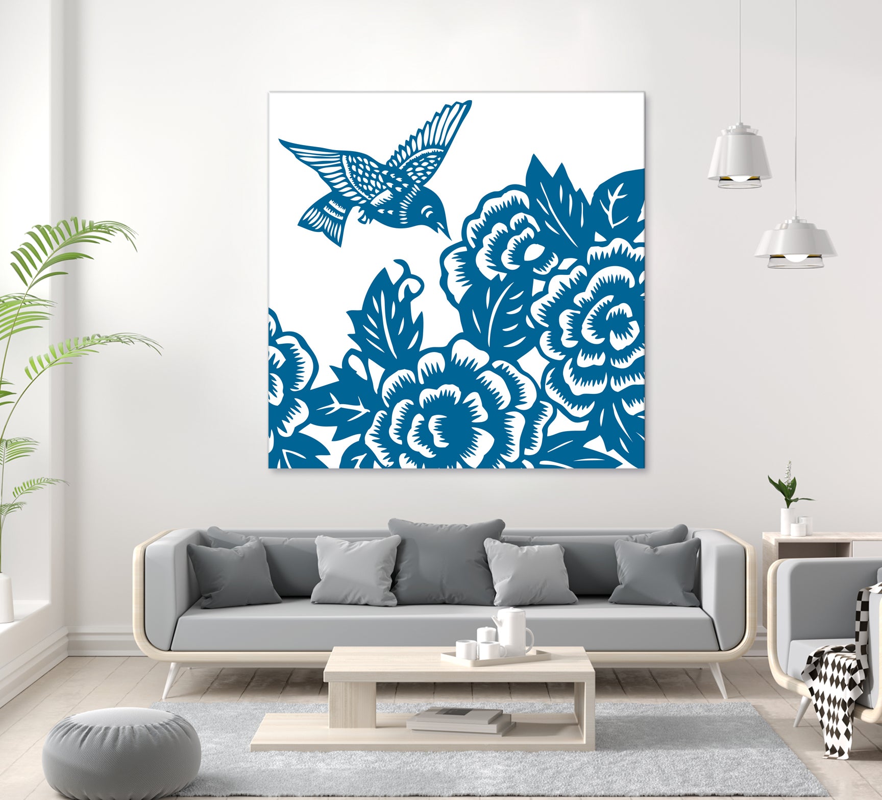 HUMMINGBIRD BLUE by Thomas Fernez on GIANT ART - blue digital drawing