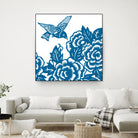 HUMMINGBIRD BLUE by Thomas Fernez on GIANT ART - blue digital drawing