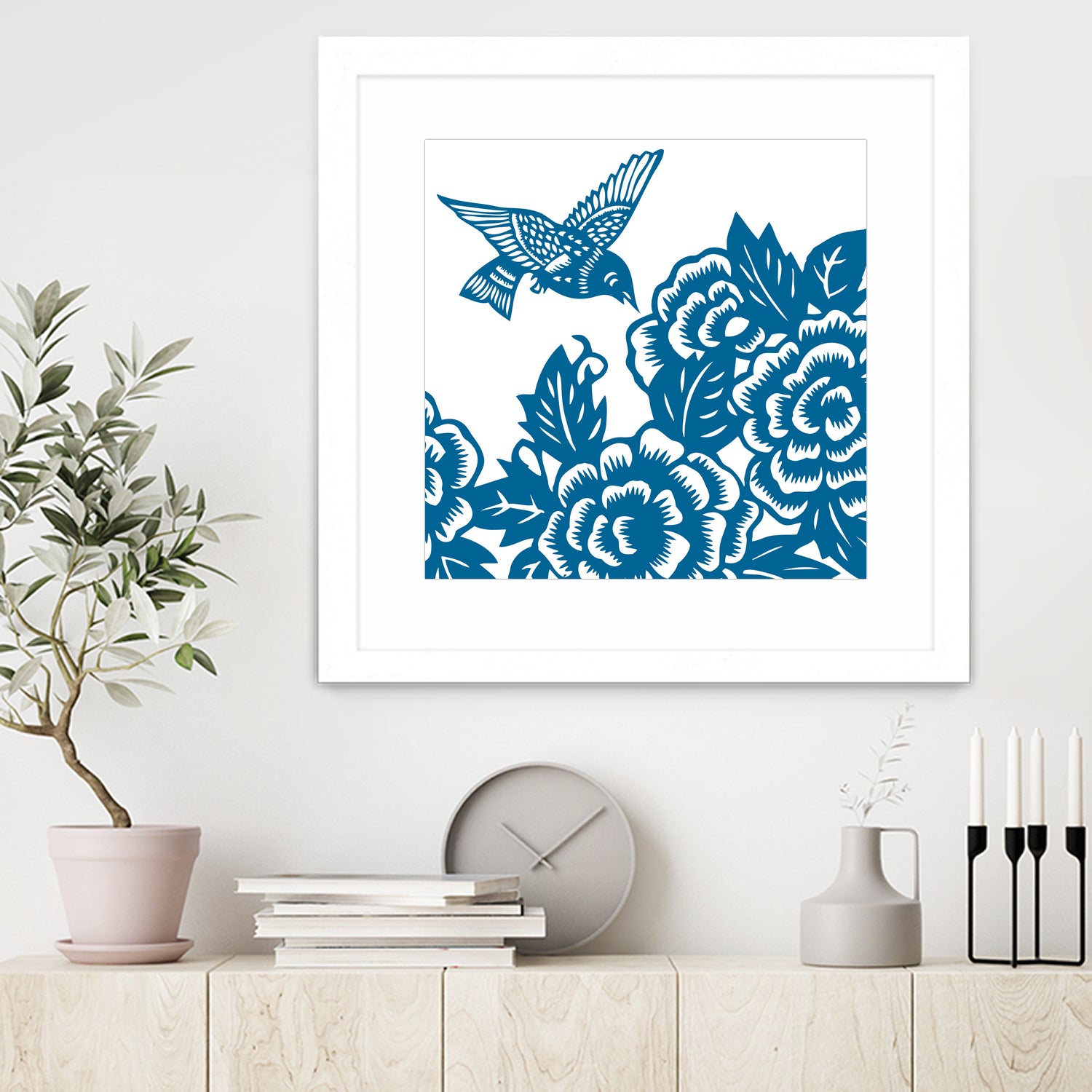 HUMMINGBIRD BLUE by Thomas Fernez on GIANT ART - blue digital drawing