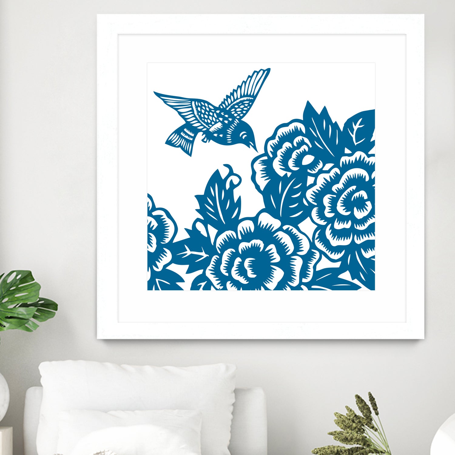 HUMMINGBIRD BLUE by Thomas Fernez on GIANT ART - blue digital drawing