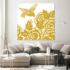 HUMMINGBIRD GOLD by Thomas Fernez on GIANT ART - yellow digital painting