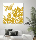 HUMMINGBIRD GOLD by Thomas Fernez on GIANT ART - yellow digital painting