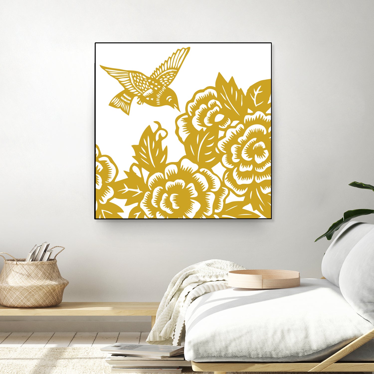 HUMMINGBIRD GOLD by Thomas Fernez on GIANT ART - yellow digital painting