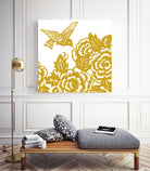 HUMMINGBIRD GOLD by Thomas Fernez on GIANT ART - yellow digital painting