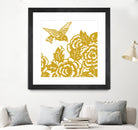 HUMMINGBIRD GOLD by Thomas Fernez on GIANT ART - yellow digital painting