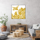 HUMMINGBIRD GOLD by Thomas Fernez on GIANT ART - yellow digital painting