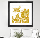 HUMMINGBIRD GOLD by Thomas Fernez on GIANT ART - yellow digital painting