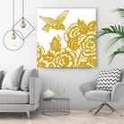 HUMMINGBIRD GOLD by Thomas Fernez on GIANT ART - yellow digital painting