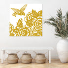 HUMMINGBIRD GOLD by Thomas Fernez on GIANT ART - yellow digital painting