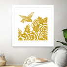 HUMMINGBIRD GOLD by Thomas Fernez on GIANT ART - yellow digital painting