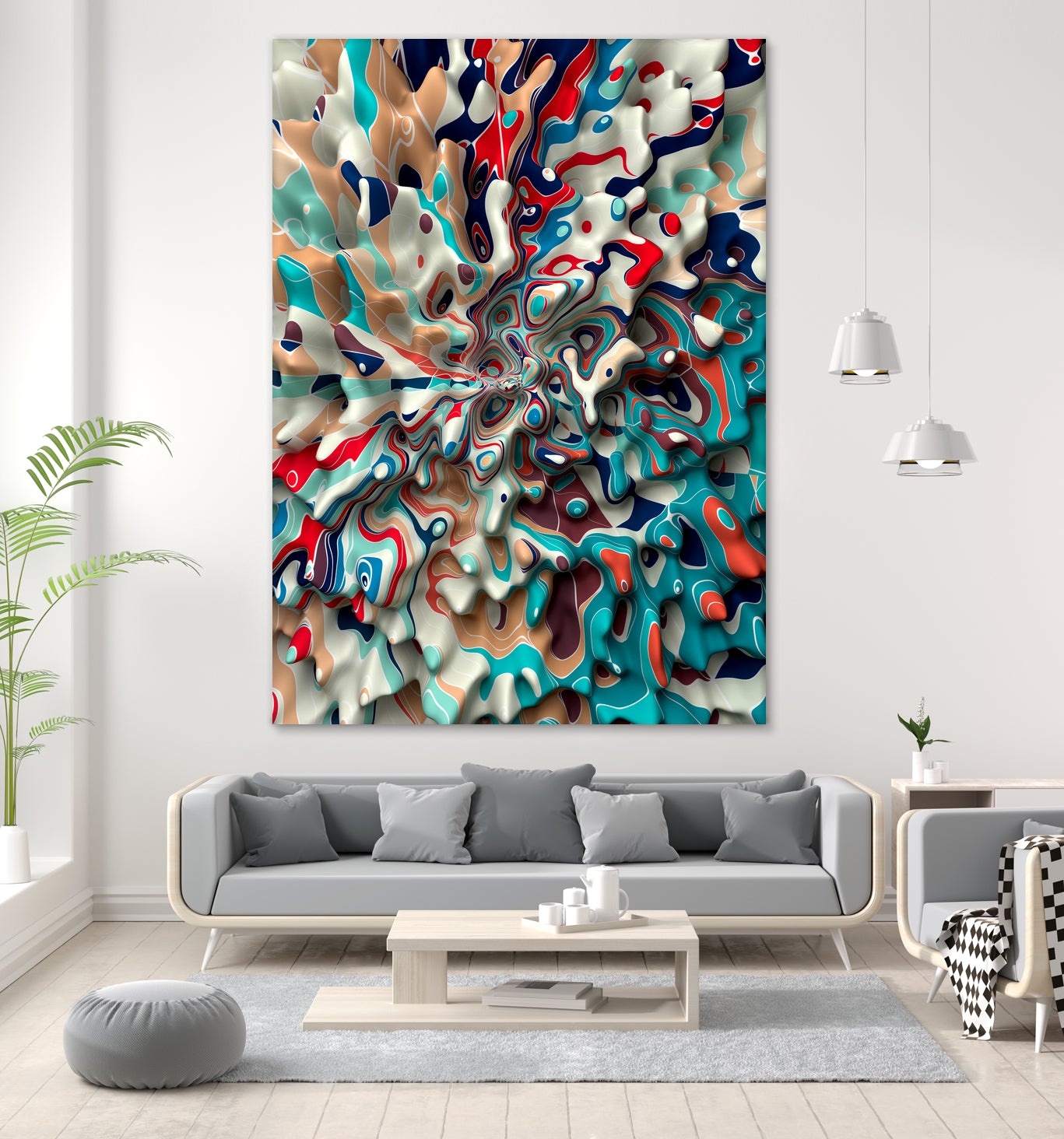 Weird-Surface by Danny Jardim on GIANT ART - blue digital painting