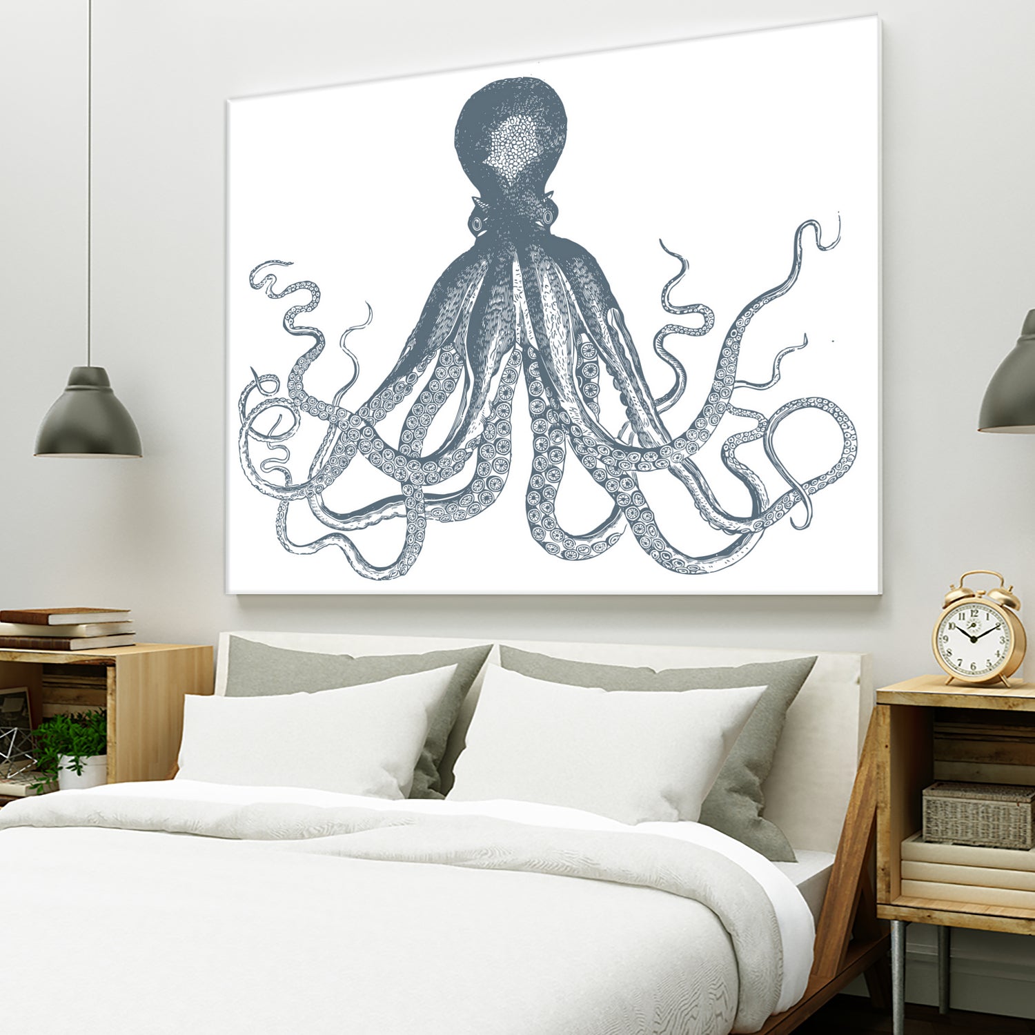 OCTOPUS GREY by Thomas Fernez on GIANT ART - gray digital drawing