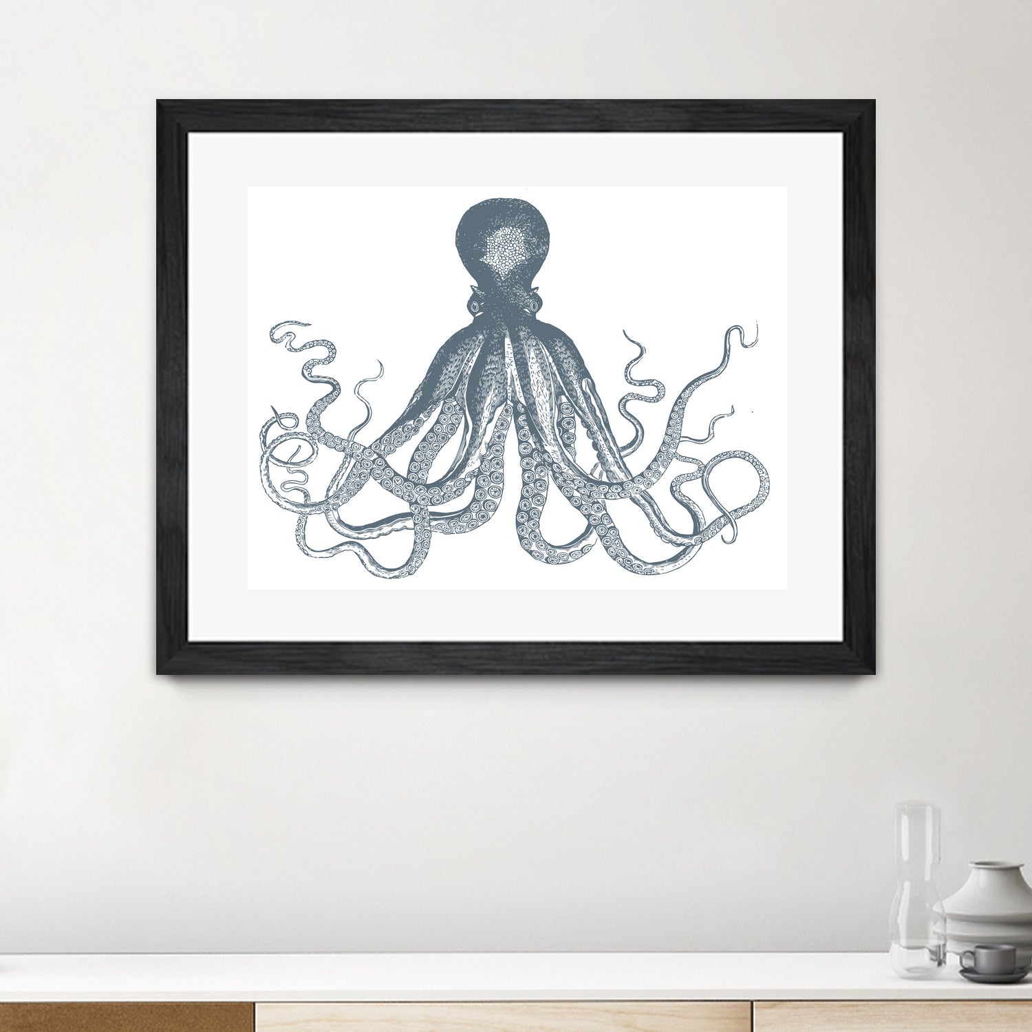 OCTOPUS GREY by Thomas Fernez on GIANT ART - gray digital drawing