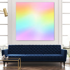 Beautiful Pastel Rainbow Ombre Design by Kelsey Lovelle on GIANT ART - pink digital painting