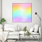 Beautiful Pastel Rainbow Ombre Design by Kelsey Lovelle on GIANT ART - pink digital painting