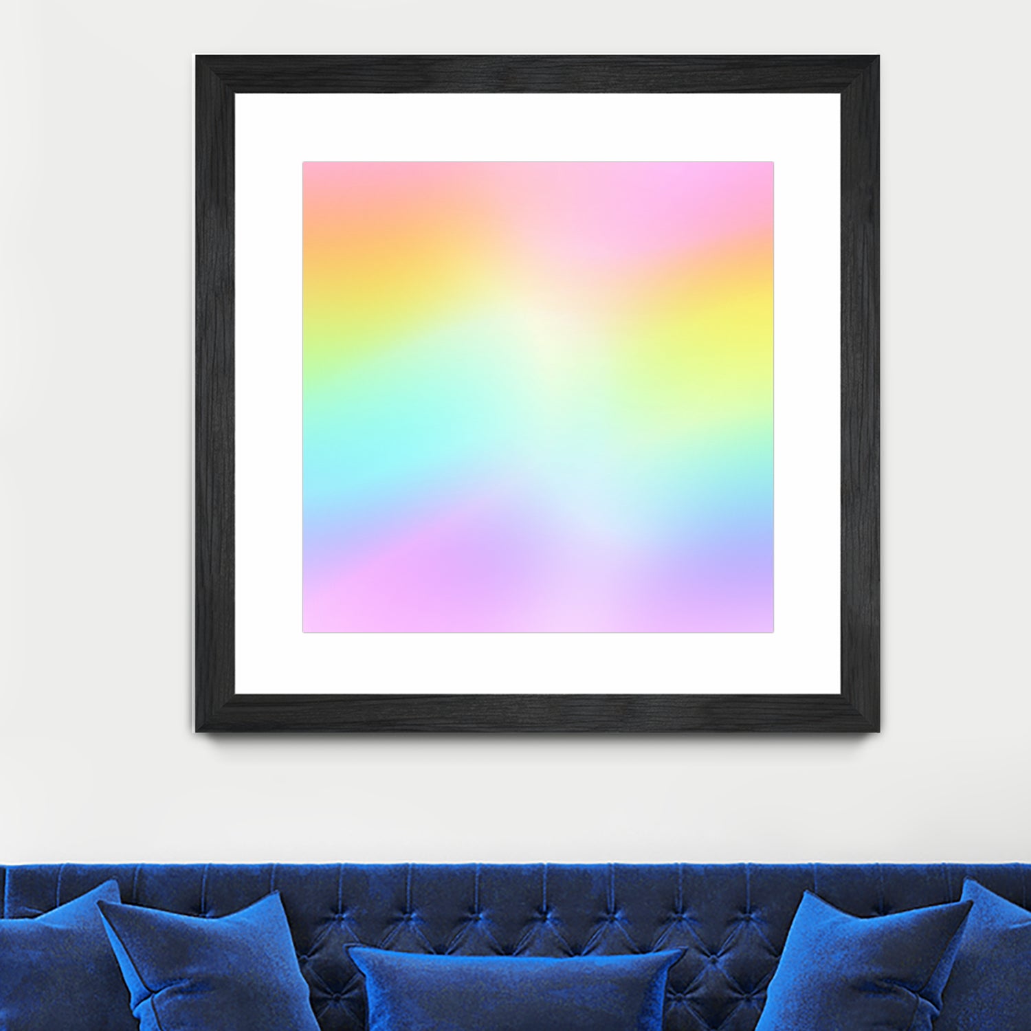 Beautiful Pastel Rainbow Ombre Design by Kelsey Lovelle on GIANT ART - pink digital painting