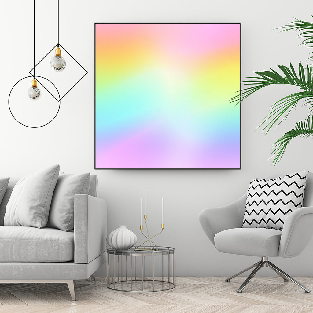 Beautiful Pastel Rainbow Ombre Design by Kelsey Lovelle on GIANT ART - pink digital painting