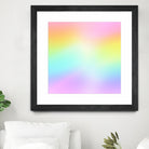 Beautiful Pastel Rainbow Ombre Design by Kelsey Lovelle on GIANT ART - pink digital painting