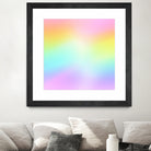 Beautiful Pastel Rainbow Ombre Design by Kelsey Lovelle on GIANT ART - pink digital painting