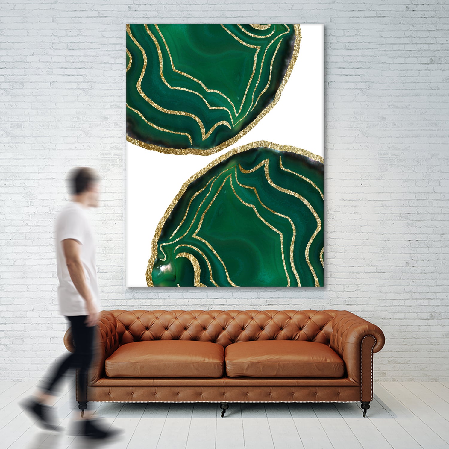 Emerald Agate Gold Glam #1 #gem #decor #art by Anita & Bella Jantz on GIANT ART - green photo illustration