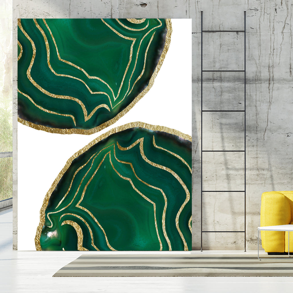 Emerald Agate Gold Glam #1 #gem #decor #art by Anita & Bella Jantz on GIANT ART - green photo illustration