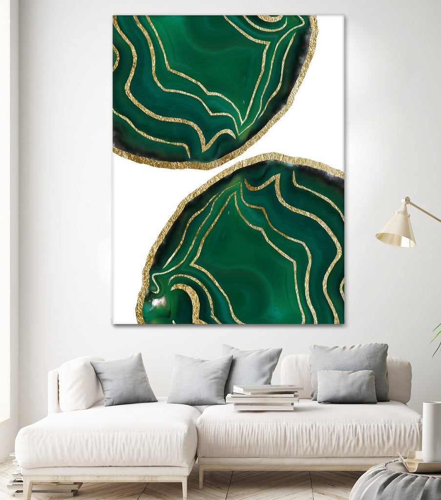 Emerald Agate Gold Glam #1 #gem #decor #art by Anita & Bella Jantz on GIANT ART - green photo illustration