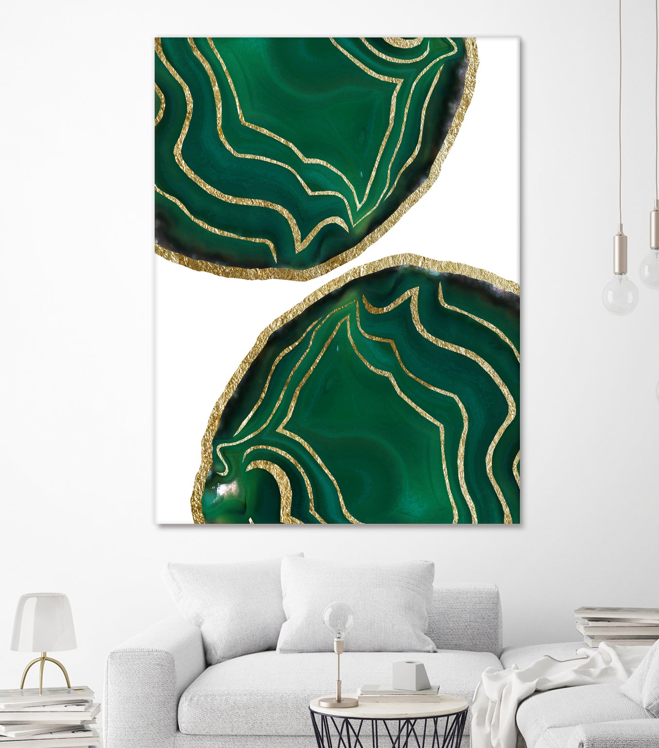 Emerald Agate Gold Glam #1 #gem #decor #art by Anita & Bella Jantz on GIANT ART - green photo illustration