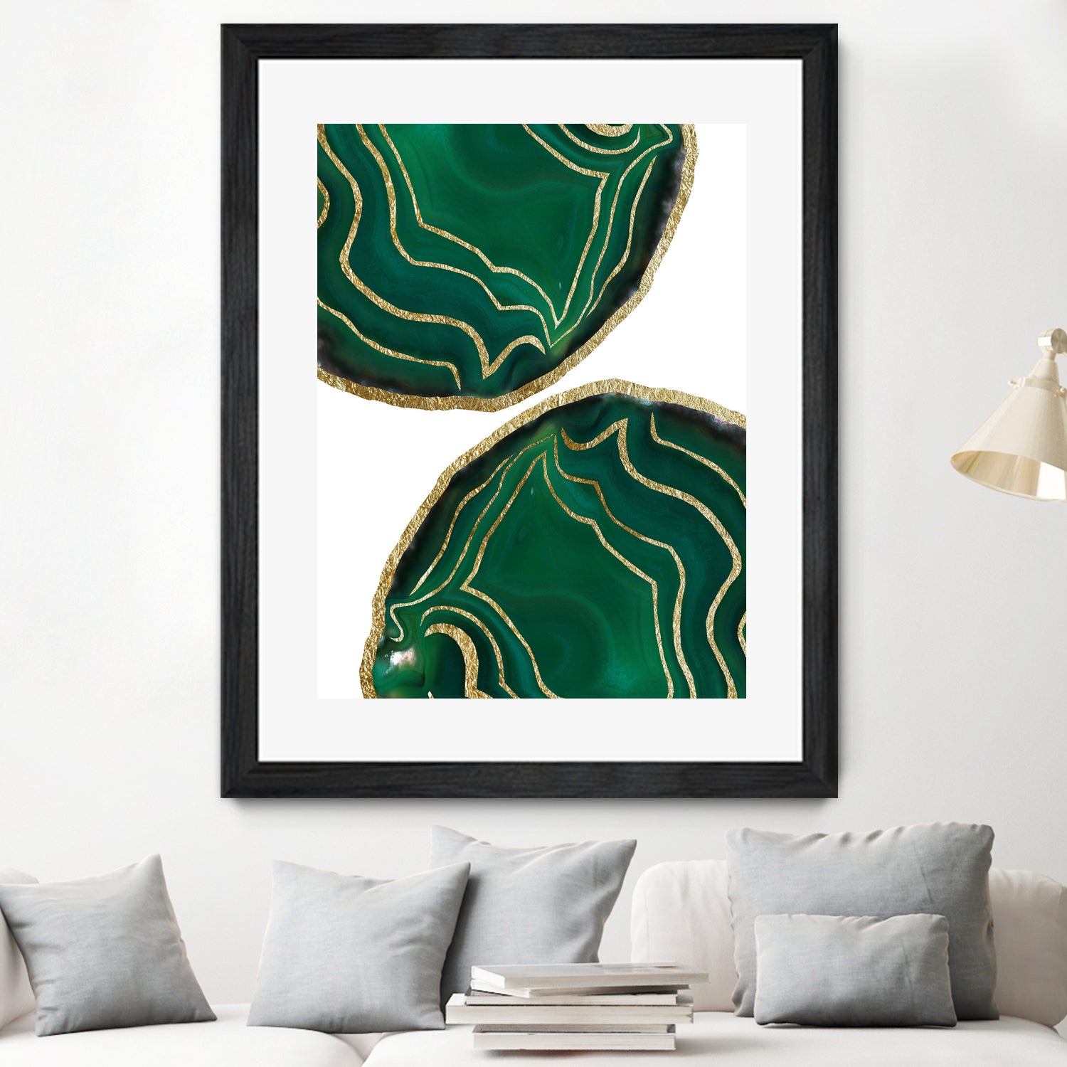 Emerald Agate Gold Glam #1 #gem #decor #art by Anita & Bella Jantz on GIANT ART - green photo illustration