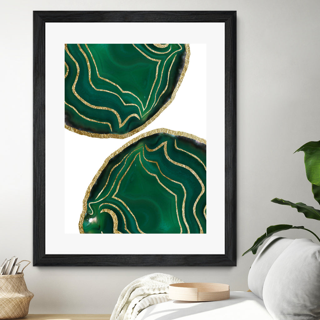 Emerald Agate Gold Glam #1 #gem #decor #art by Anita & Bella Jantz on GIANT ART - green photo illustration