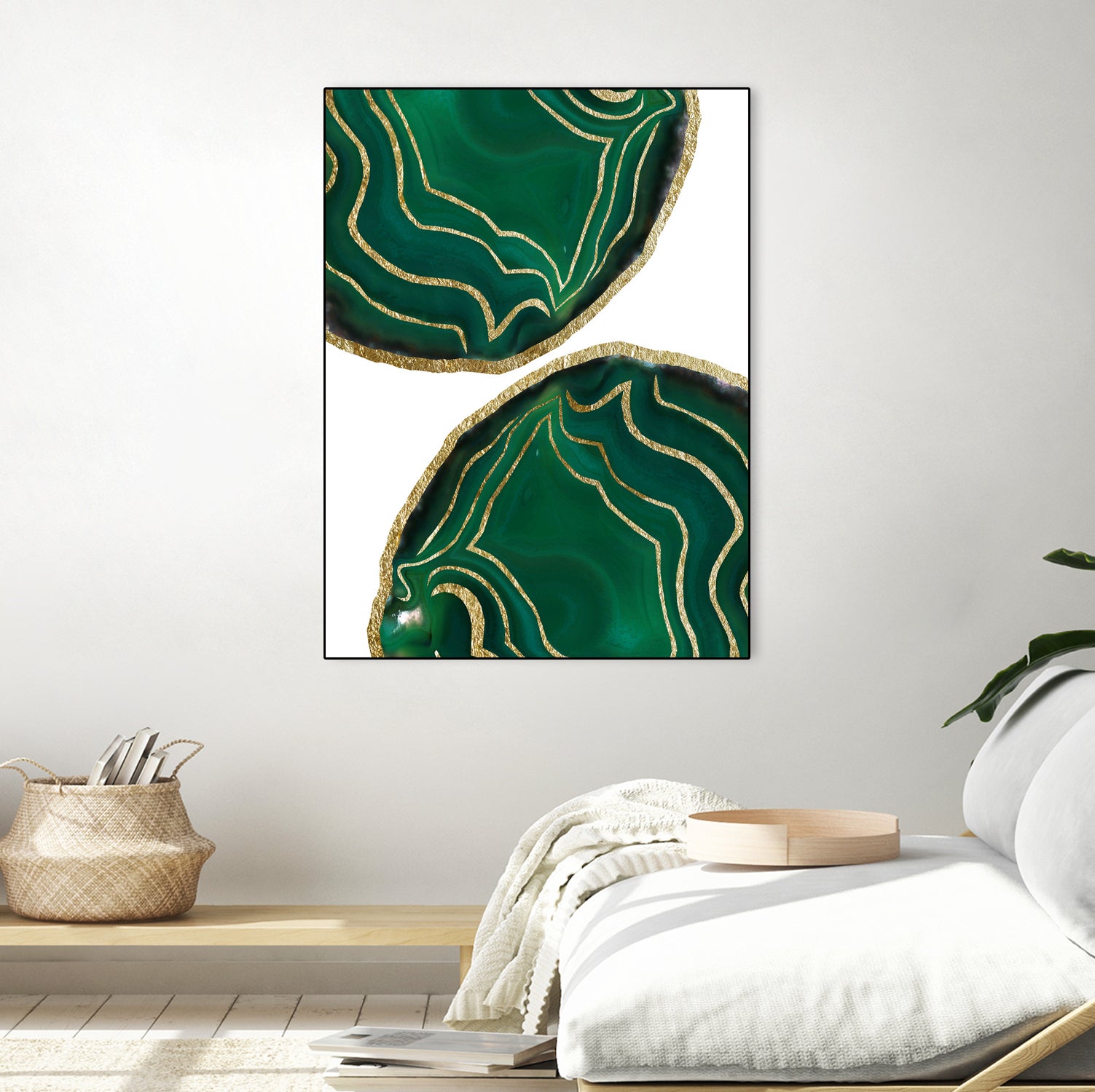 Emerald Agate Gold Glam #1 #gem #decor #art by Anita & Bella Jantz on GIANT ART - green photo illustration