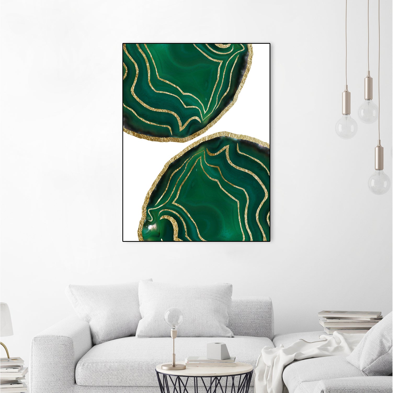 Emerald Agate Gold Glam #1 #gem #decor #art by Anita & Bella Jantz on GIANT ART - green photo illustration