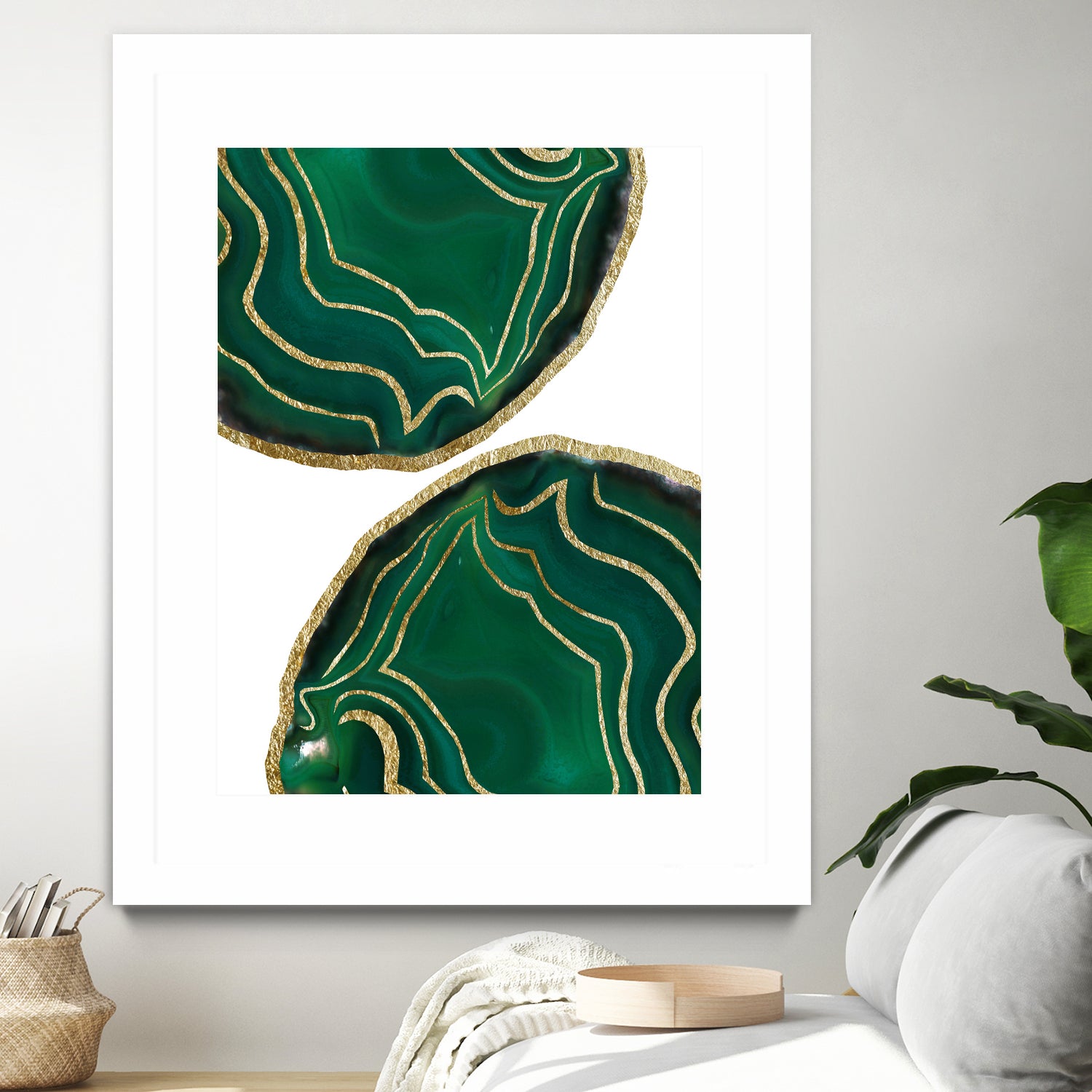 Emerald Agate Gold Glam #1 #gem #decor #art by Anita & Bella Jantz on GIANT ART - green photo illustration