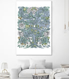 Floral delight by anne corr on GIANT ART - blue digital painting