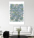 Floral delight by anne corr on GIANT ART - blue digital painting