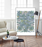 Floral delight by anne corr on GIANT ART - blue digital painting